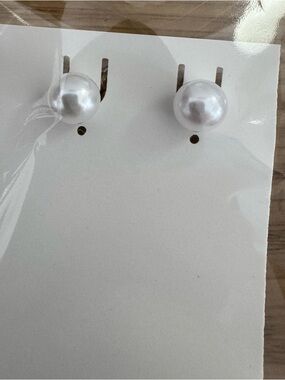 Classic White Pearl Stud Earrings - Timeless Women’s Jewelry